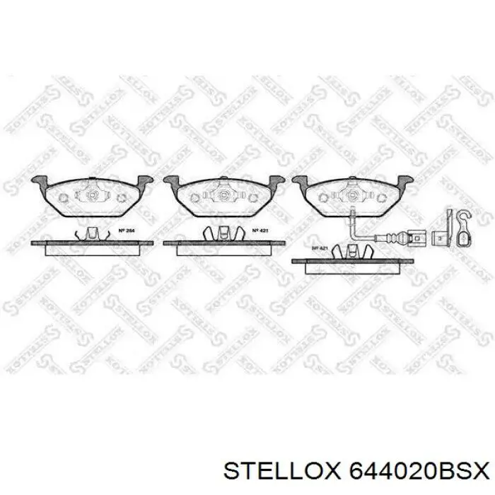 Купить 644020BSX Stellox Колодки тормозные
