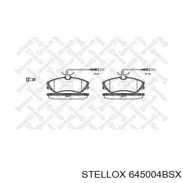 Передние тормозные колодки 645004BSX Stellox