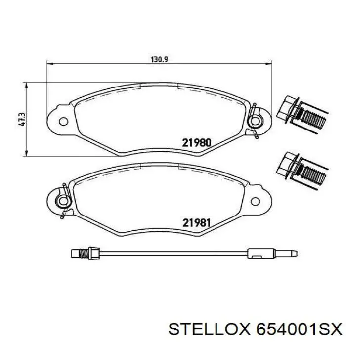 Купить 654001SX Stellox Колодки тормозные