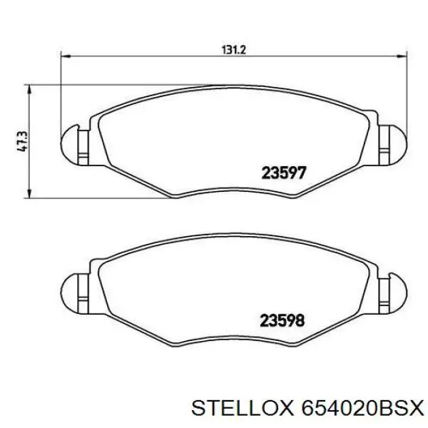Колодки Stellox 654020BSX цена, от 15.97 USD