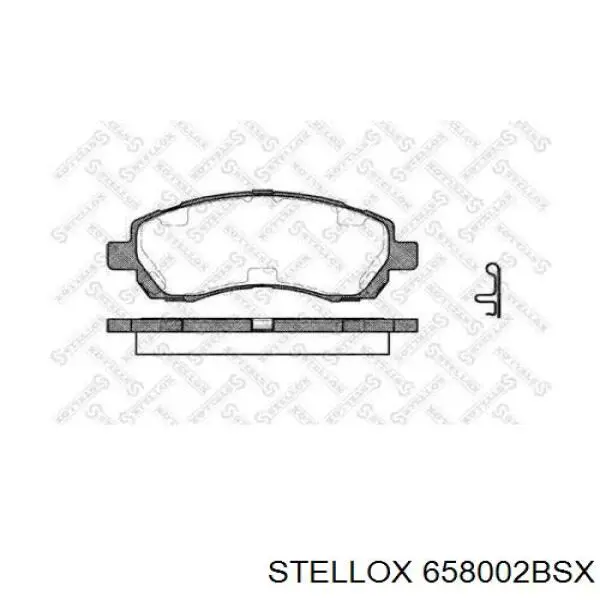 Передние тормозные колодки 658002BSX Stellox