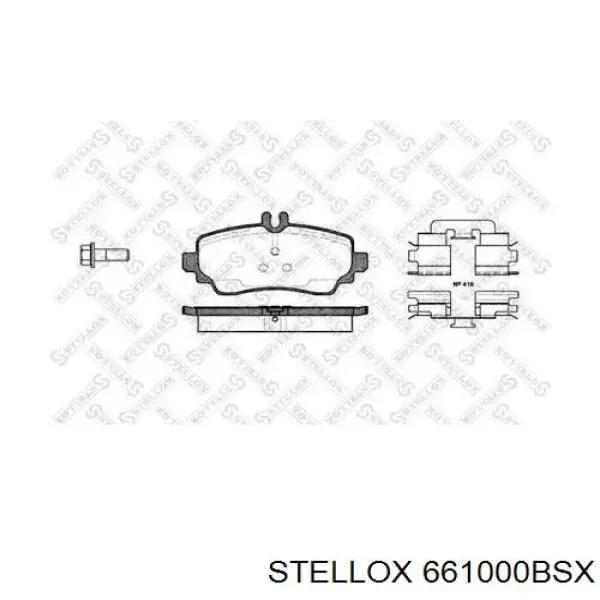 Передние тормозные колодки 661000BSX Stellox