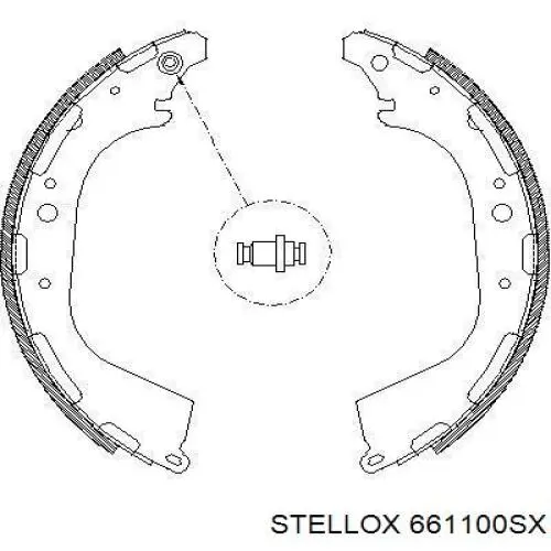 Задние барабанные колодки 661100SX Stellox