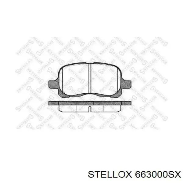 Передние тормозные колодки 663000SX Stellox