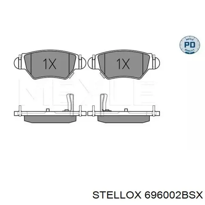 Купить 696002BSX Stellox Колодки тормозные задние, дисковые