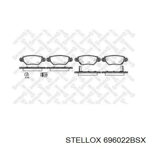 Колодки тормозные задние дисковые Stellox 696022BSX