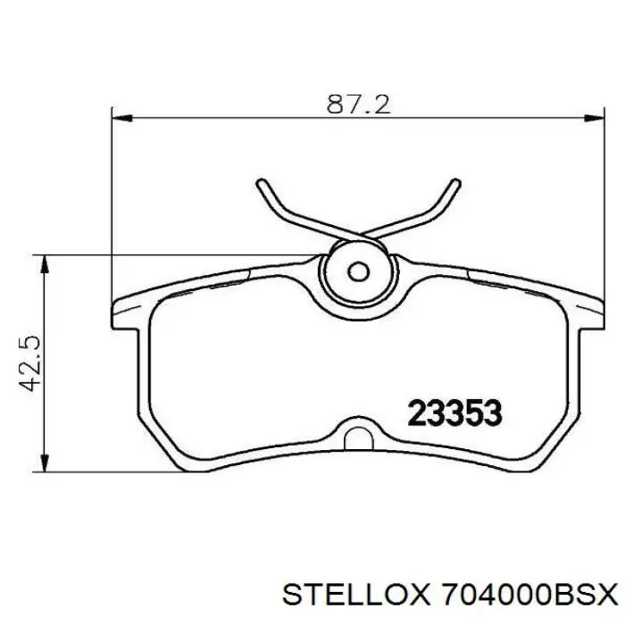 Колодки тормозные задние дисковые Stellox 704000BSX