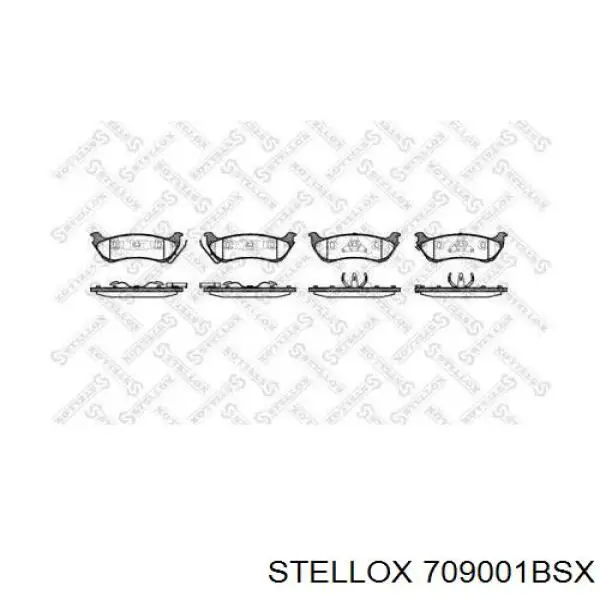 Колодки тормозные задние дисковые Stellox 709001BSX