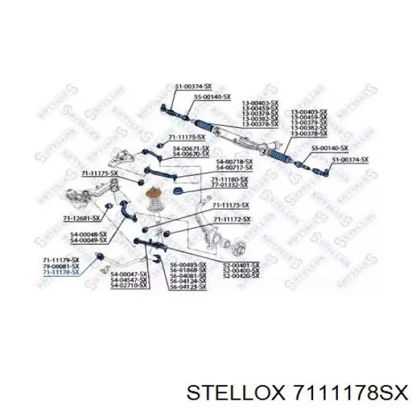 Втулка переднего стабилизатора 7111178SX Stellox