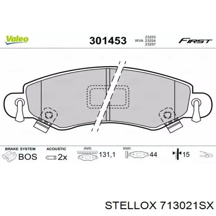 Купить 301453 VALEO Колодки тормозные