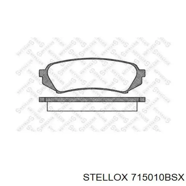 Передние тормозные колодки 715010BSX Stellox