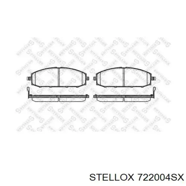 722004SX Stellox колодки тормозные передние дисковые