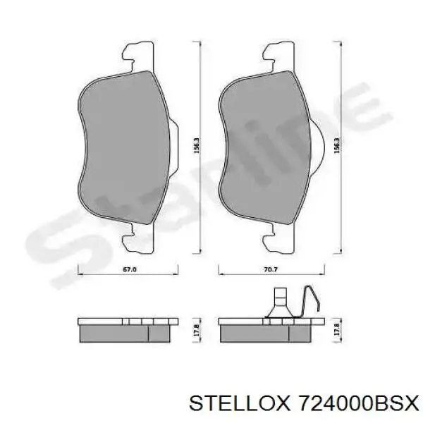 Колодки Stellox 724000BSX цена, от 22.98 USD