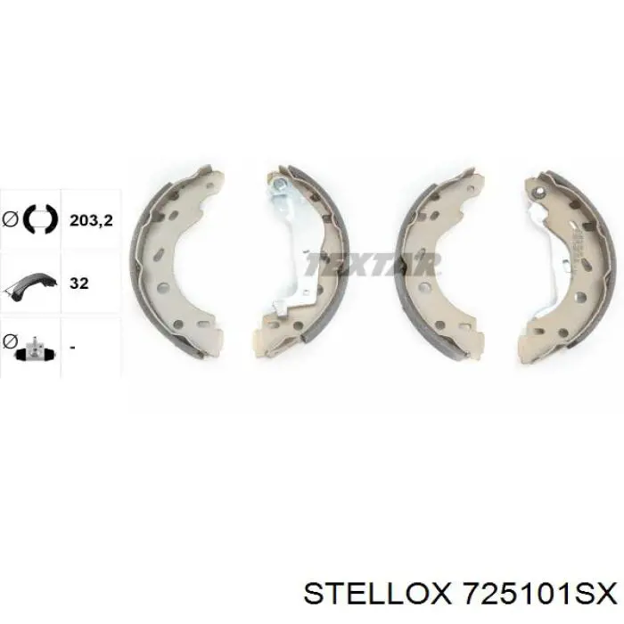 Колодки ручника (стояночного тормоза) Stellox 725101SX
