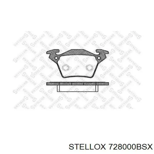 Колодки тормозные задние дисковые Stellox 728000BSX