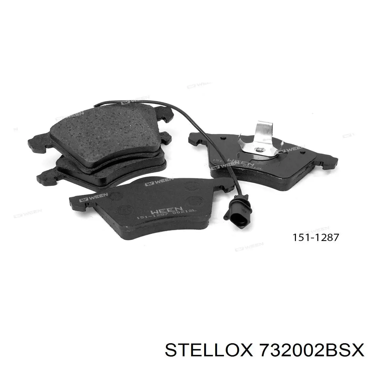 Передние тормозные колодки 732002BSX Stellox