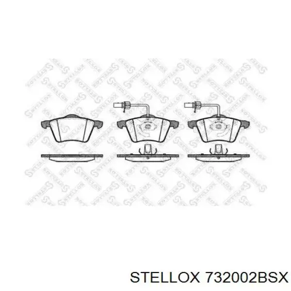 732002BSX Stellox колодки тормозные передние дисковые