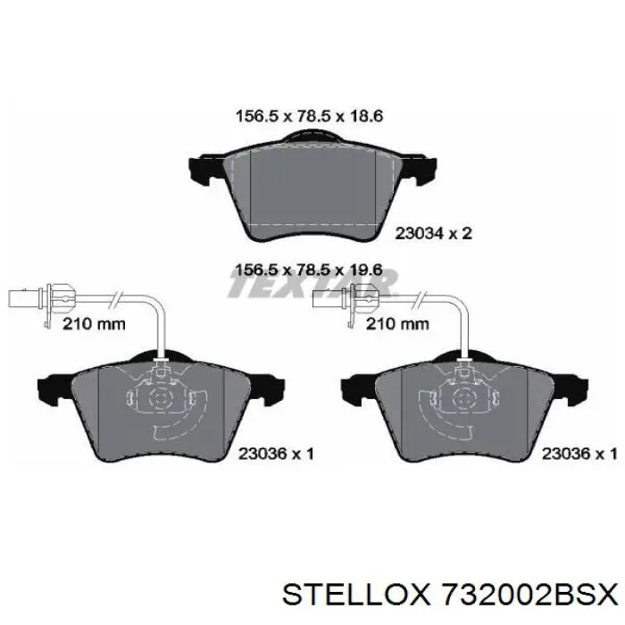 Колодки Stellox 732002BSX цена, от 29.25 USD