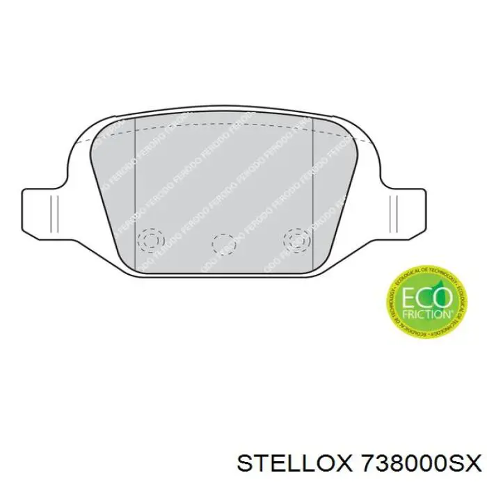 Купить 738000SX Stellox Колодки тормозные задние, дисковые