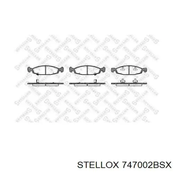 Передние тормозные колодки 747002BSX Stellox