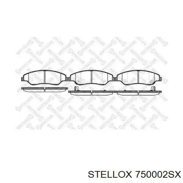 750002SX Stellox Колодки передние
