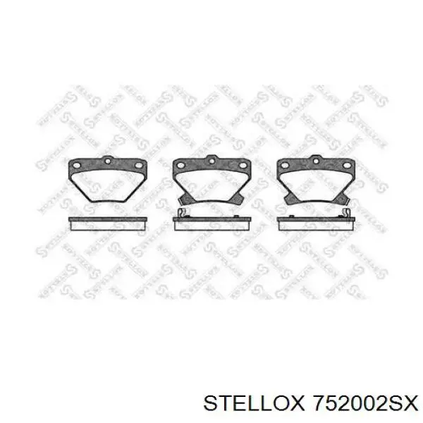 Колодки тормозные задние дисковые Stellox 752002SX