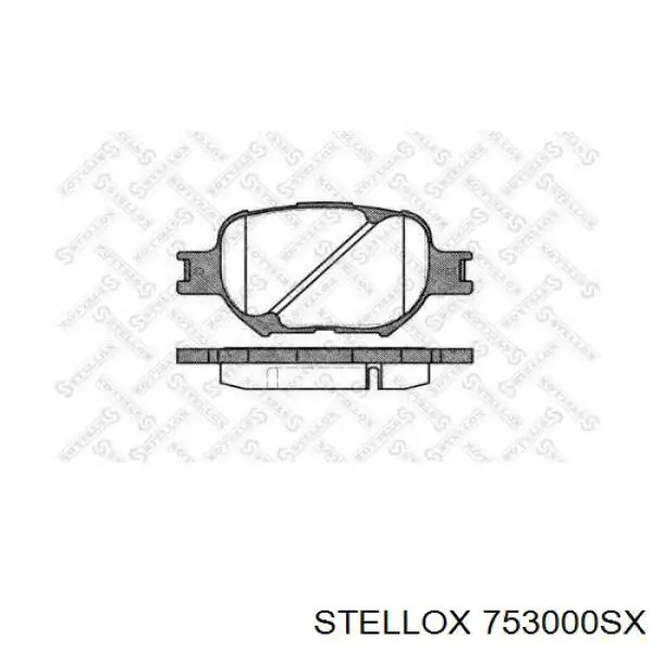 Передние тормозные колодки 753000SX Stellox