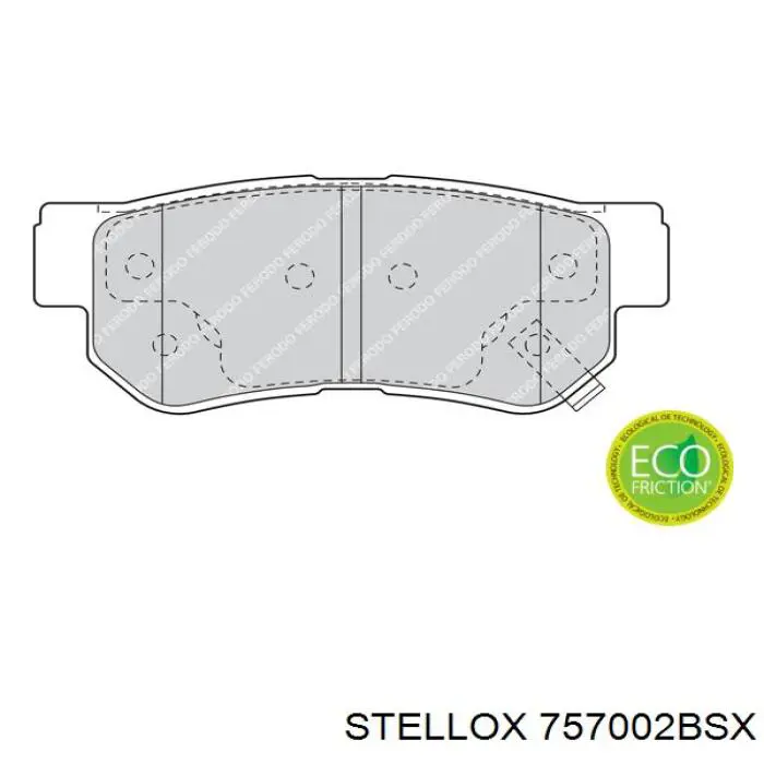 Задние дисковые колодки Stellox 757002BSX