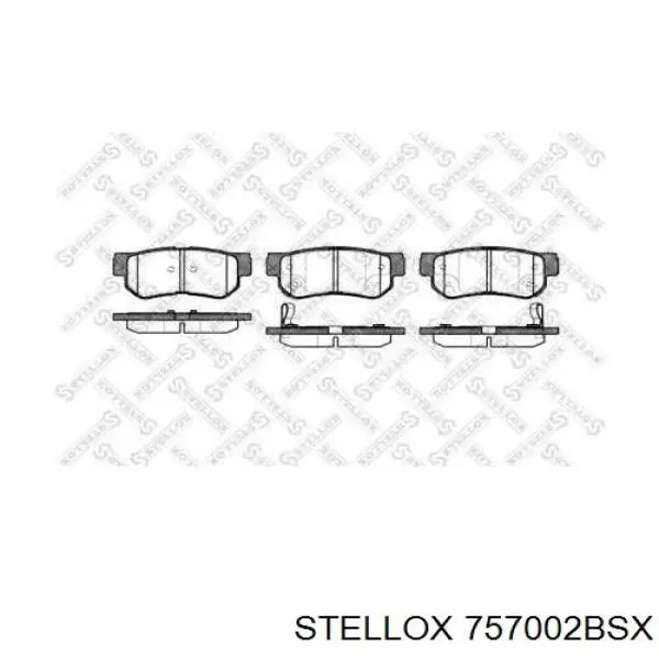 Задние тормозные колодки 757002BSX Stellox