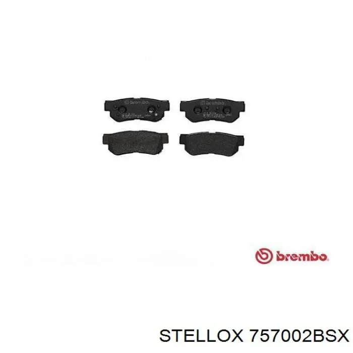 Задние тормозные колодки 757002BSX Stellox