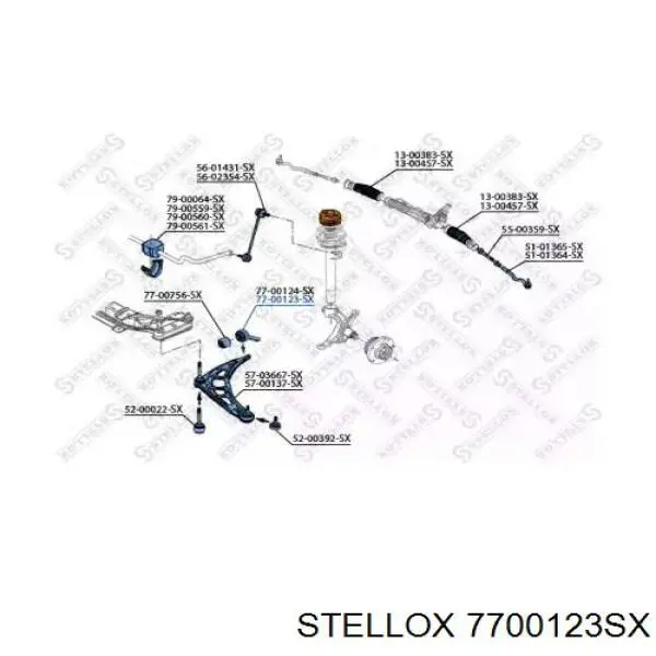 77-00123-SX Stellox сайлентблок переднего нижнего рычага