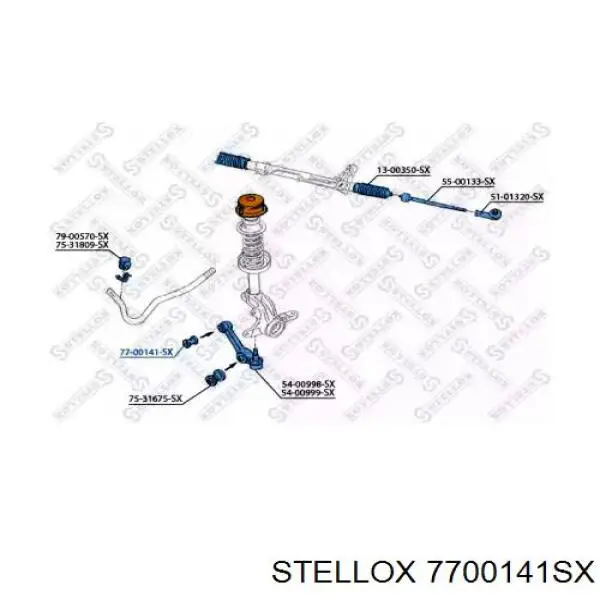 Сайлентблок переднего нижнего рычага 7700141SX Stellox