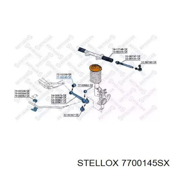 Сайлентблок переднего нижнего рычага 7700145SX Stellox