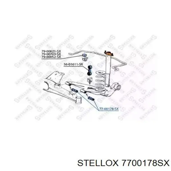 Сайлентблок заднего нижнего рычага 7700178SX Stellox