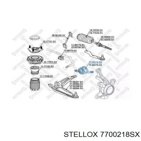 Сайлентблок переднего нижнего рычага 7700218SX Stellox