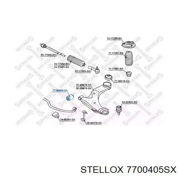 Сайлентблок переднего нижнего рычага 7700405SX Stellox