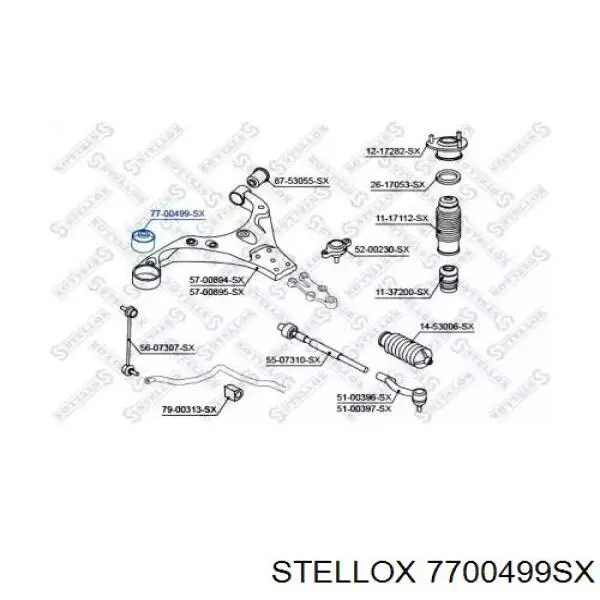 77-00499-SX Stellox сайлентблок переднего нижнего рычага