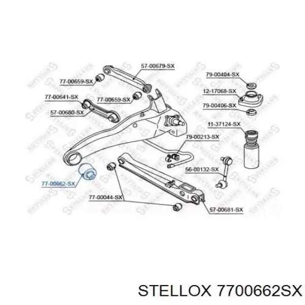 Сайлентблок заднего продольного рычага передний 7700662SX Stellox