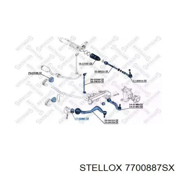 77-00887-SX Stellox сайлентблок переднего нижнего рычага