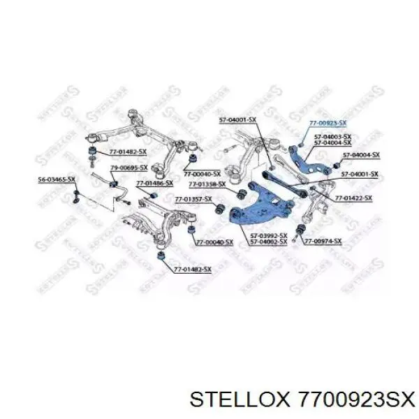 Сайлентблок заднего верхнего рычага 7700923SX Stellox