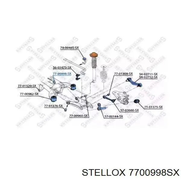77-00998-SX Stellox сайлентблок задней балки (подрамника)