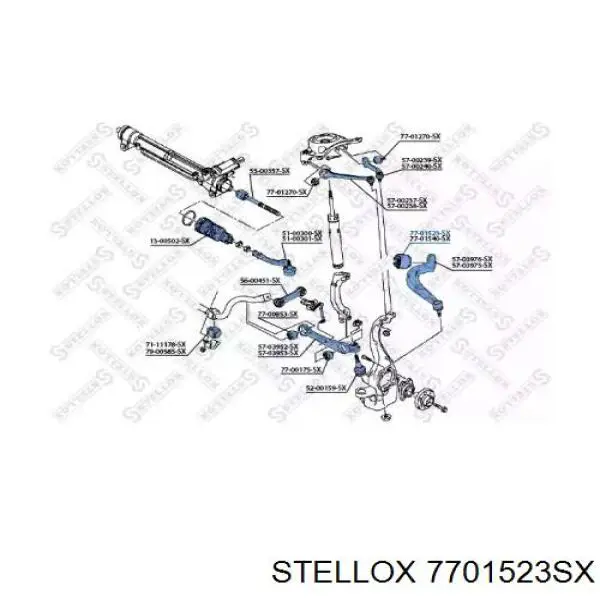 Сайлентблок переднего нижнего рычага 7701523SX Stellox