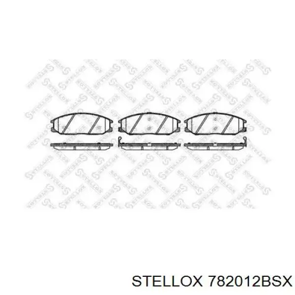 Передние тормозные колодки 782012BSX Stellox