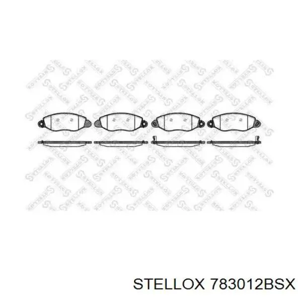 Передние тормозные колодки 783012BSX Stellox