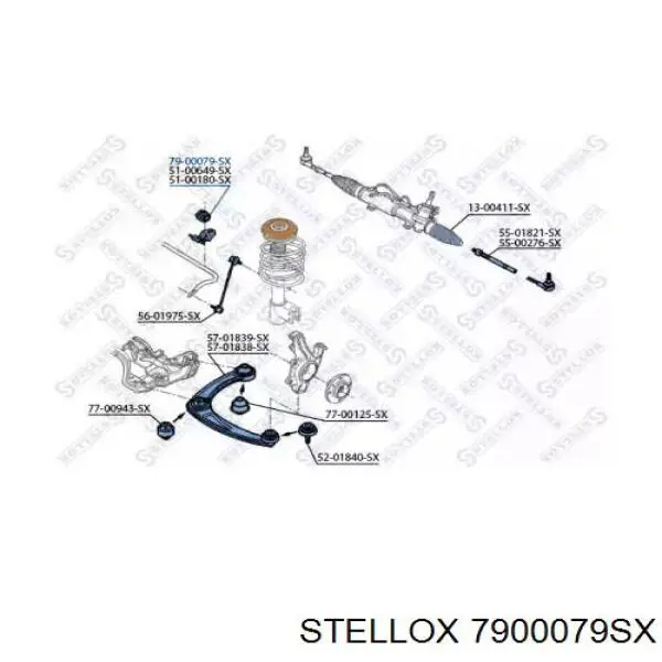 Втулка переднего стабилизатора 7900079SX Stellox