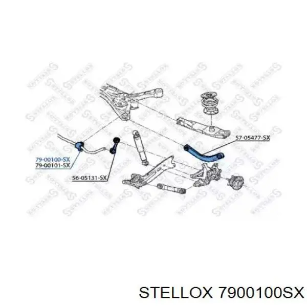 79-00100-SX Stellox втулка стабилизатора заднего