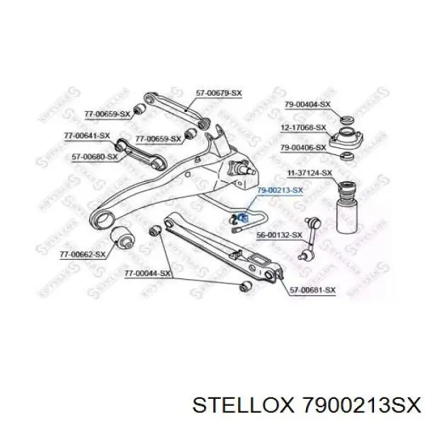 7900213SX Stellox втулка стабилизатора заднего
