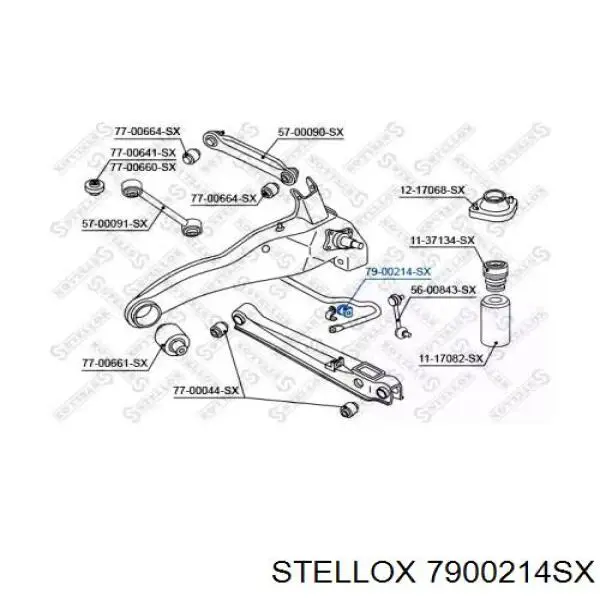 79-00214-SX Stellox втулка стабилизатора заднего