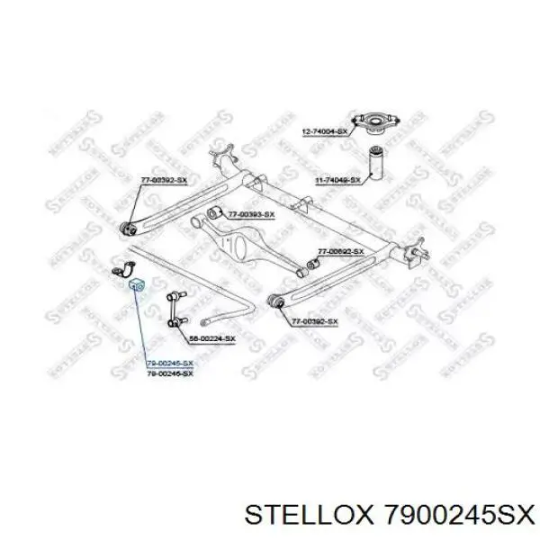 7900245SX Stellox bucha de estabilizador traseiro