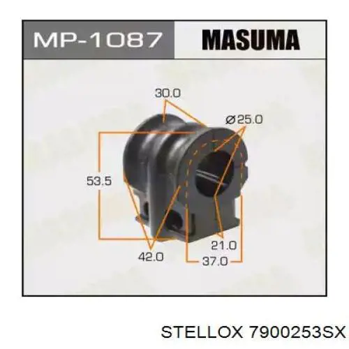 7900253SX Stellox Разрезная втулка стабилизатора